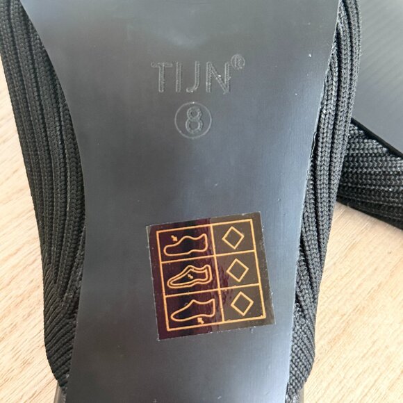 TIJN Black Knit Pointed Toe Mules – Size 8 - Picture 8 of 8